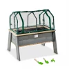 EXIT Aksent Planter Table With Greenhouse And Gardening Tools Leisure