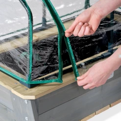 EXIT Aksent Planter Table With Greenhouse And Gardening Tools Leisure