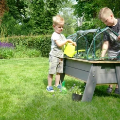 EXIT Aksent Planter Table With Greenhouse And Gardening Tools Leisure