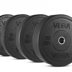 VEGA Fitness ECO Rubber Crumb Olympic Bumper Plates - 200kg Set Bumper Discs