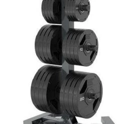 Strength Escape Nucleus Urethane Grip Plates Set With Weight Tree