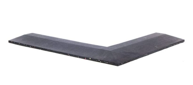 Primal Strength Premium Rubber Tile Corner Edge – 550/400 X150 X40mm 3mm
