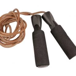 Fitness Mad Leather Weighted Jump Rope Boxing