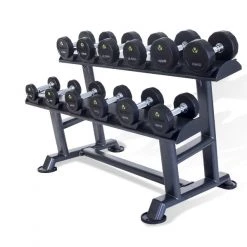 Strength Physical Company PU Dumbbell Sets With Saddle Racks