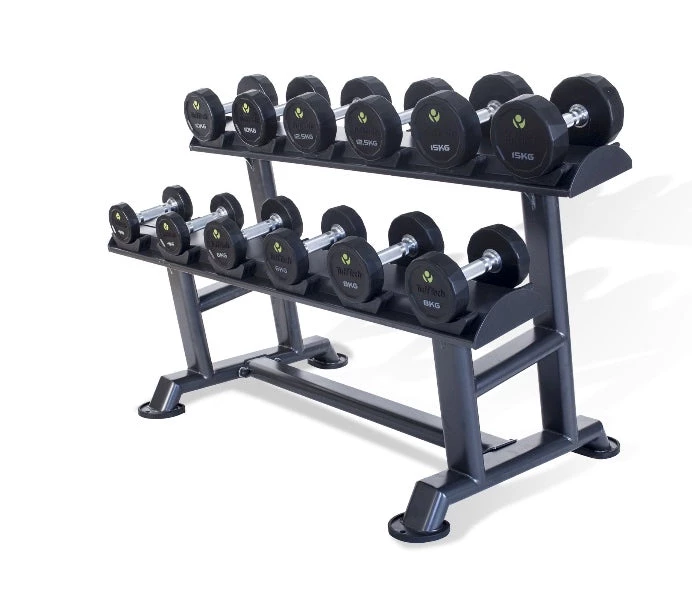 Strength Physical Company PU Dumbbell Sets With Saddle Racks