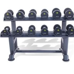 Strength Physical Company PU Dumbbell Sets With Saddle Racks