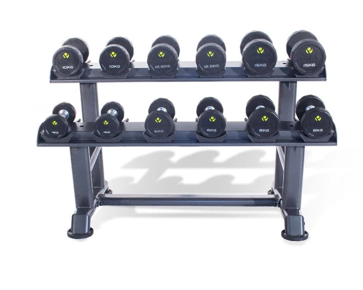 Strength Physical Company PU Dumbbell Sets With Saddle Racks