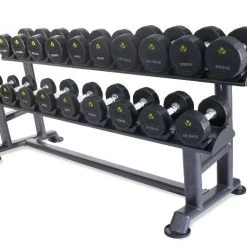 Strength Physical Company PU Dumbbell Sets With Saddle Racks