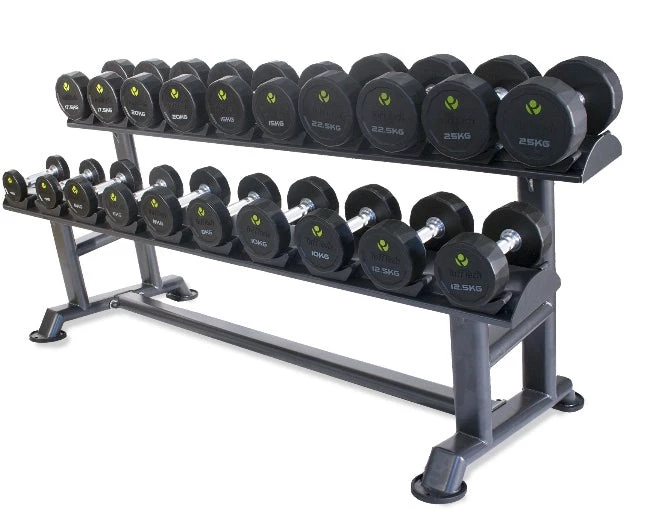 Strength Physical Company PU Dumbbell Sets With Saddle Racks