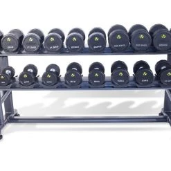Strength Physical Company PU Dumbbell Sets With Saddle Racks
