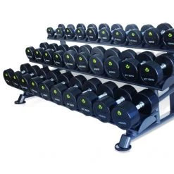 Strength Physical Company PU Dumbbell Sets With Saddle Racks
