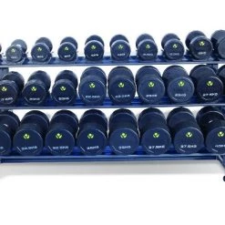 Strength Physical Company PU Dumbbell Sets With Saddle Racks