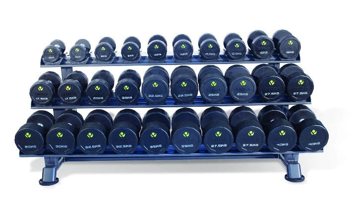 Strength Physical Company PU Dumbbell Sets With Saddle Racks