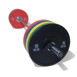 Physical Company PU Competition Bumper Plate Barbell Set - 150kg