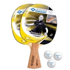 Fitness Mad Donic-Schildkroet Persson 500 Cork Table Tennis Paddle & Balls Set Leisure