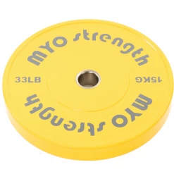 MYO Strength Olympic Solid Rubber Coloured Bumper Plate - 450 Mm