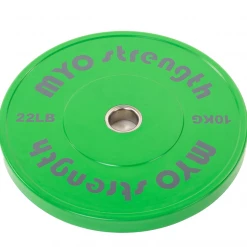 MYO Strength Olympic Solid Rubber Coloured Bumper Plate - 450 Mm