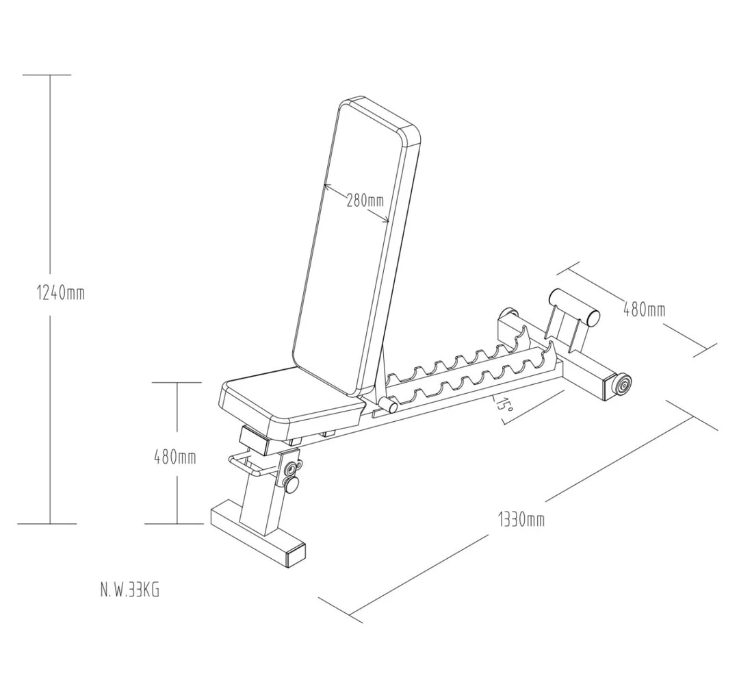 Primal Strength Commercial Folding FID V2 Bench