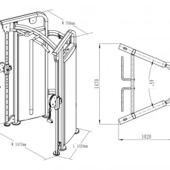Primal Strength Stealth Commercial Functional Trainer Dual Adjustable Pulley