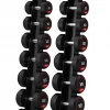 Jordan Classic Rubber Dumbbell Set 2-20kg With Rack