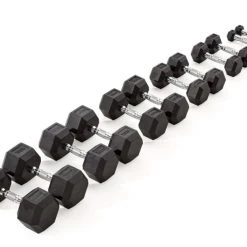 York Fitness Rubber Hex Dumbbells