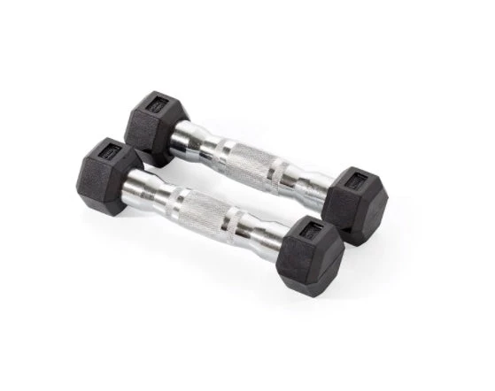 York Fitness Rubber Hex Dumbbells
