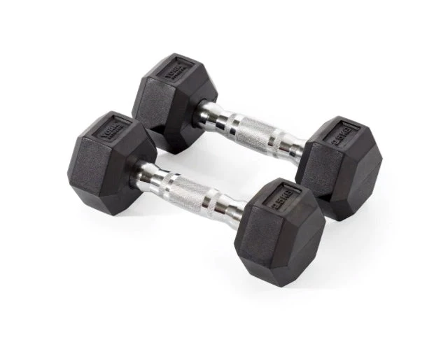 York Fitness Rubber Hex Dumbbells