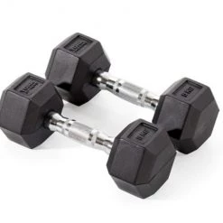 York Fitness Rubber Hex Dumbbells
