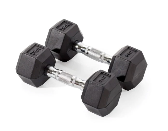 York Fitness Rubber Hex Dumbbells