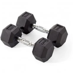 York Fitness Rubber Hex Dumbbells