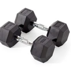 York Fitness Rubber Hex Dumbbells
