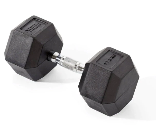 York Fitness Rubber Hex Dumbbells