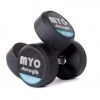 MYO Strength Rubber Dumbbells With PU End Caps - Pairs