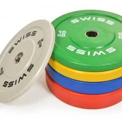 Swiss Barbell Olympic Coloured Rubber Bumper Disc Set - 150kg Strength