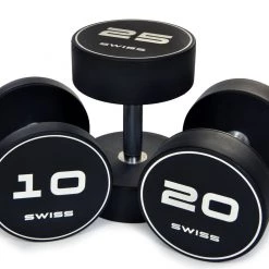 Swiss Barbell Urethane Dumbbell Set 2.5kg-50kg With Rack