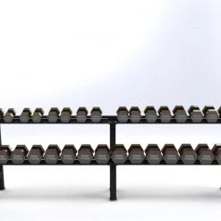 Trigon Fitness Trigon Hex Dumbbell Rack Rubber Hex Dumbbells