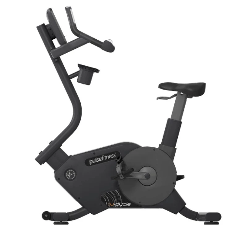 Refurbished Pulse Fitness U-Cycle 240G – Upright Cycle With 7" Cardio Console