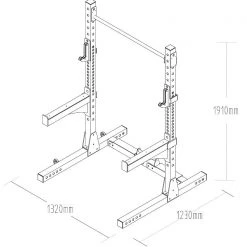 Primal Strength Monster Series Commercial Folding Squat Stands