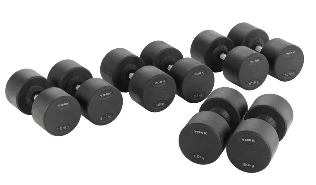 York Fitness Strength York Pro-Style Individual Dumbbells - 55kg
