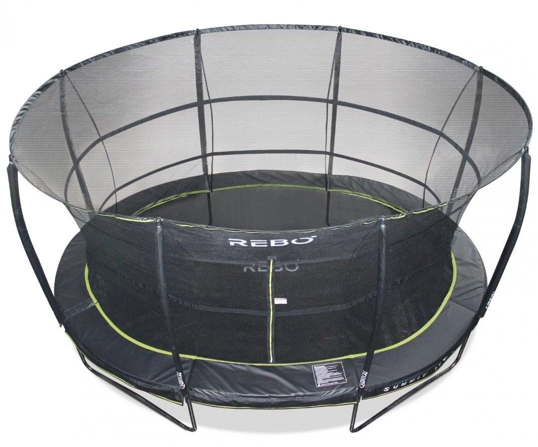Rebo Summit Oval 8ft X 12ft Trampoline And Safety Enclosure - Summit 1200 Leisure