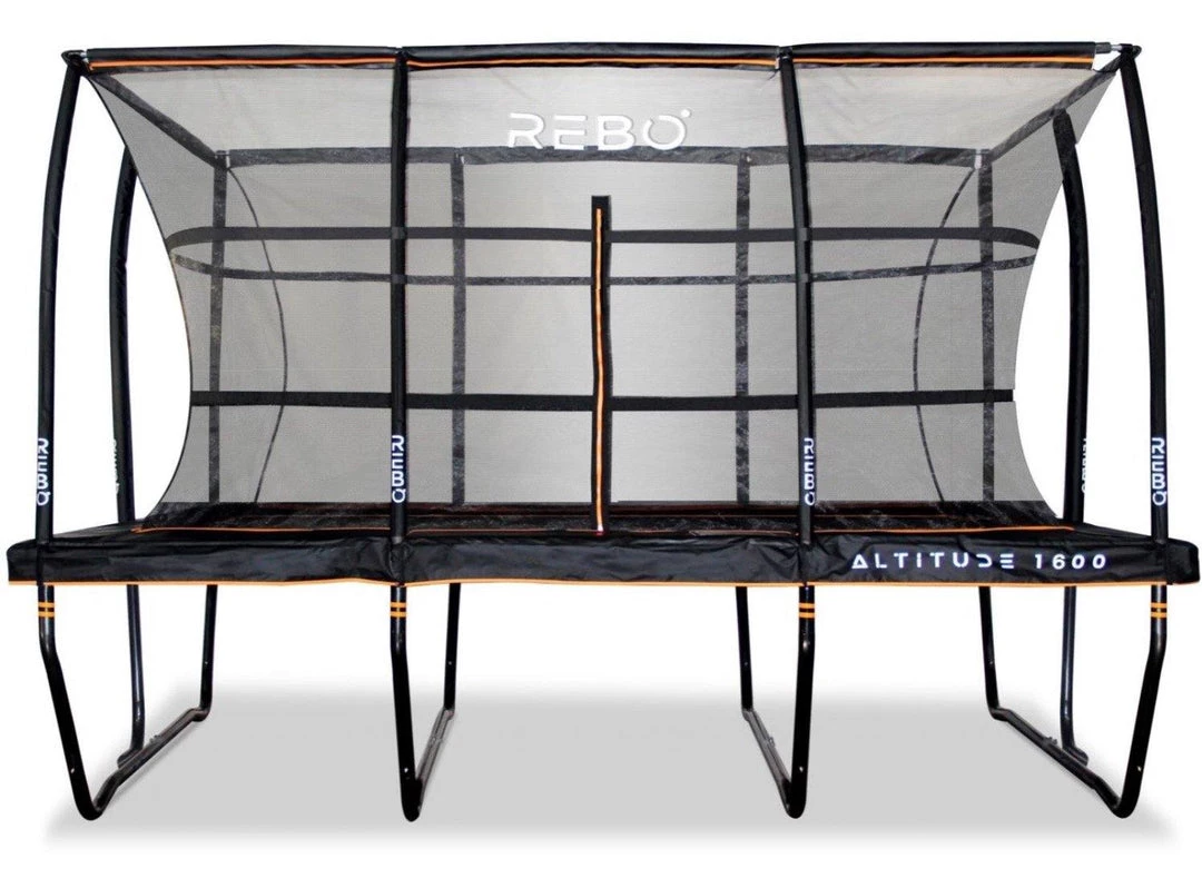 Rebo Altitude Rectangle 12ft X 16ft Trampoline And Safety Enclosure - Altitude 1600