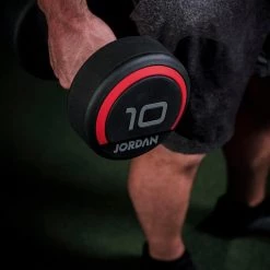 Jordan Premium Urethane Dumbbell Set 2.5-62.5kg With Racks