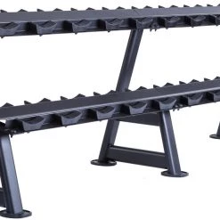 Jordan Classic Rubber Dumbbell Set 2.5-25kg With Rack Dumbbell & Rack Sets