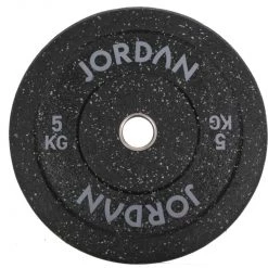 Strength Jordan HG Black Rubber Bumper Plate - Coloured Fleck