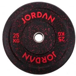 Strength Jordan HG Black Rubber Bumper Plate - Coloured Fleck