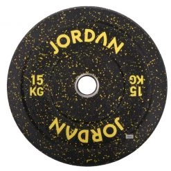 Strength Jordan HG Black Rubber Bumper Plate - Coloured Fleck