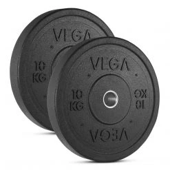 OFFERS VEGA Fitness ECO Rubber Crumb Olympic Bumper Plates - 100kg Set