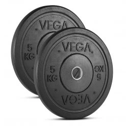 VEGA Fitness 100kg Rubber Bumper Plate Set With 7ft Escape Olympic Power Bar Olympic Disc Sets