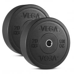 OFFERS VEGA Fitness ECO Rubber Crumb Olympic Bumper Plates - 100kg Set