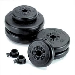 York Fitness York Black Vinyl Aerobic Weight Plate Set Olympic Disc Sets